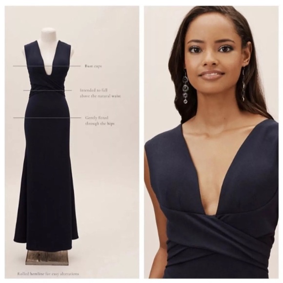 Anthropologie × BHLDN FIRA PLUNGING MAXI DRESS Size 4 - Picture 3 of 10